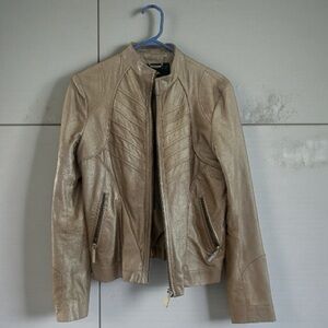 Bernardo Beige Leather Jacket